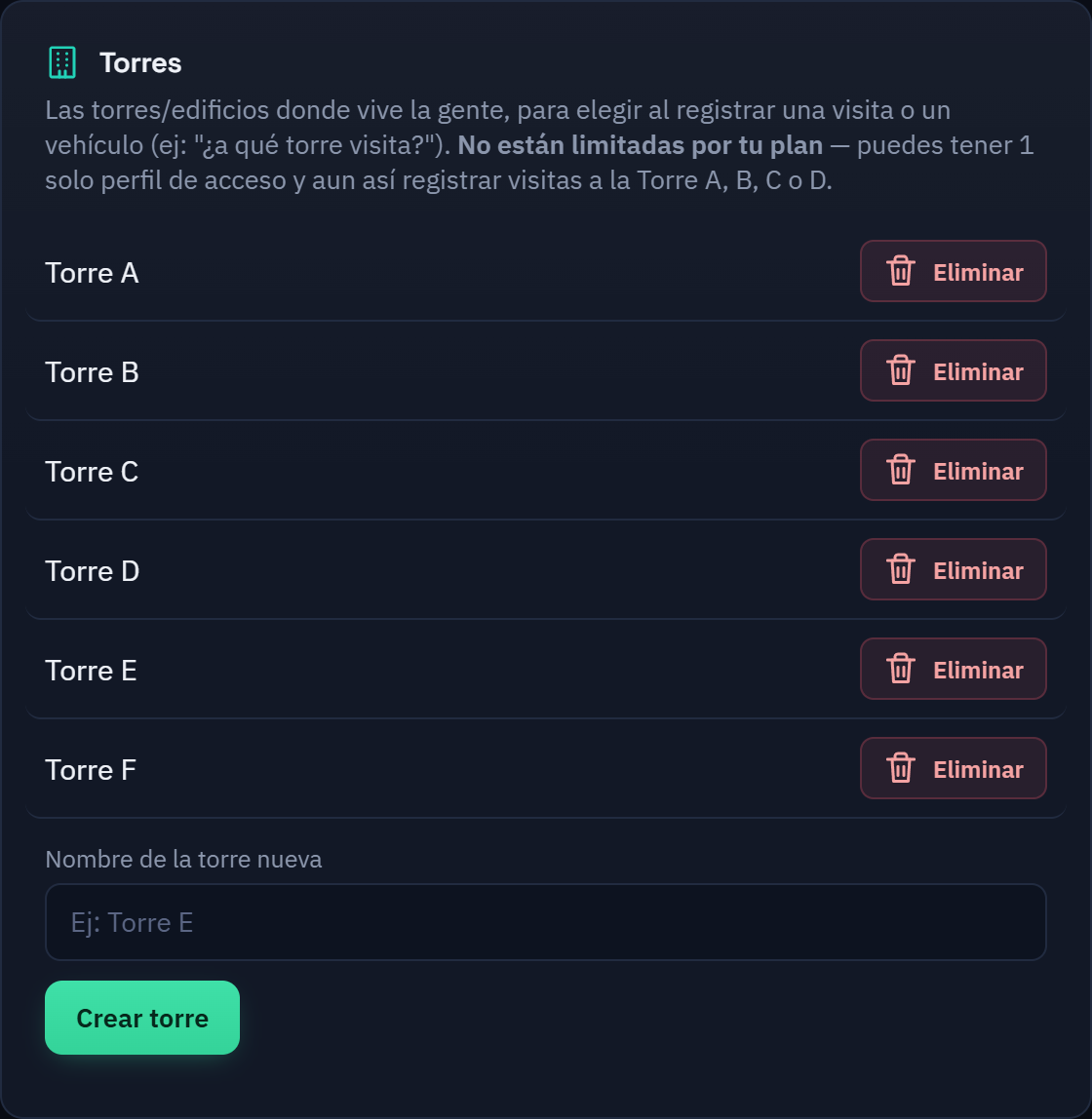 Crear o eliminar torres